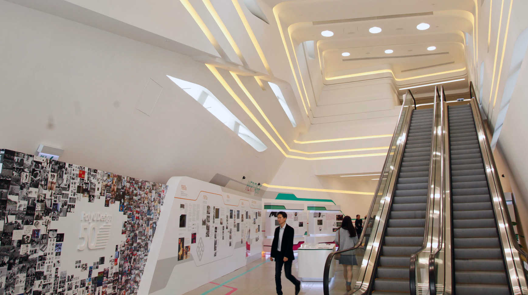 polyu jc innovation tower exhibition entrance detail