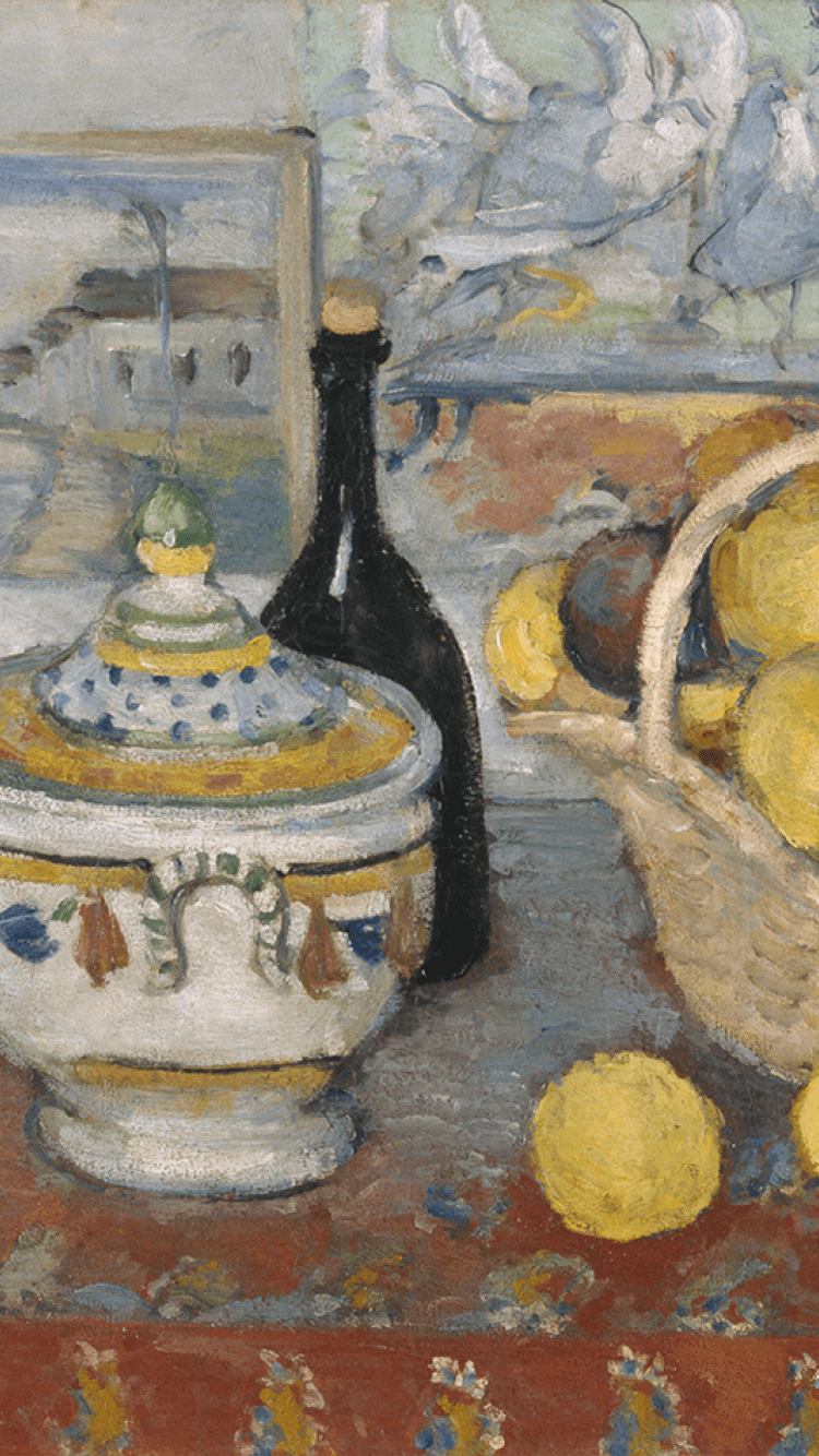 still life with soup tureen banner