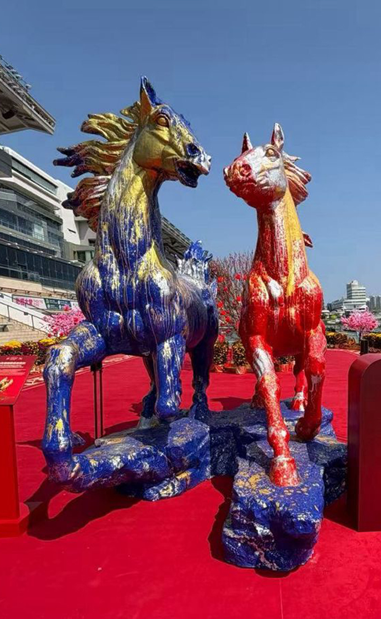 Two harmonious horse sculptures symbolising the unity between the Club and the community, were showcased at Sha Tin Racecourse on 19 February at the Year of the Horse Raceday, the third day of Chinese New Year.