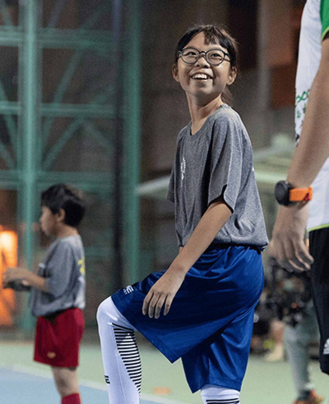 kids football smiling