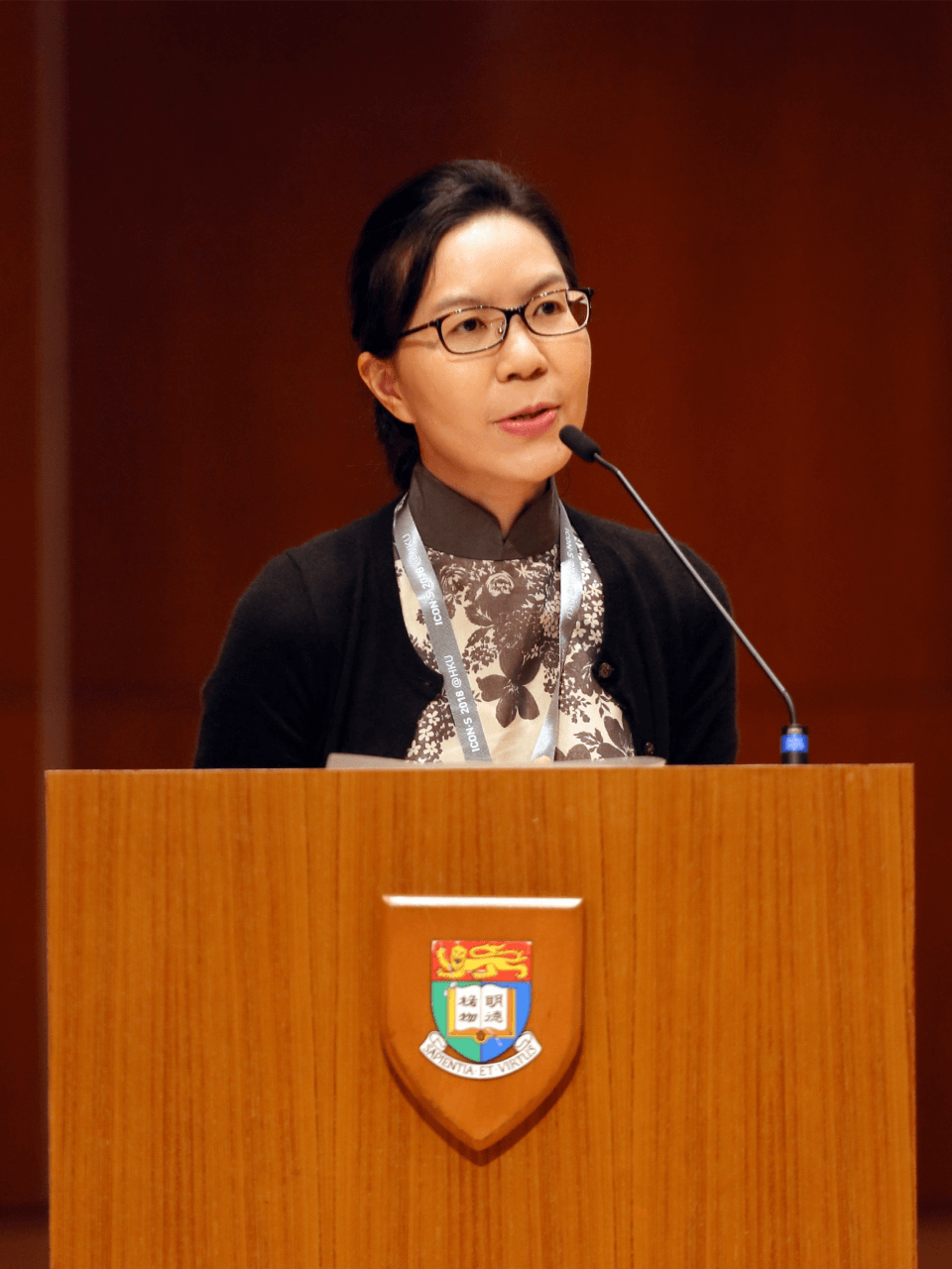 cora chan giving speech portrait image