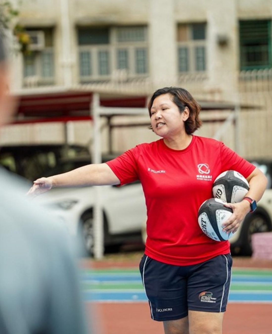 Through The Jockey Club All About Rugby Programme - Rugby Spirit coach training, Helen learnt to listen and offer encouragement. She not only reconnected with her son, but also grew in confidence on the pitch.